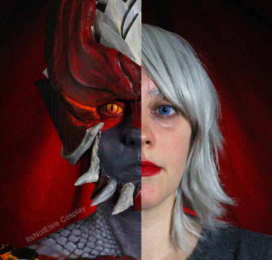 Dante, human and Devil Trigger (Devil May Cry 5), female version